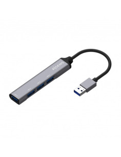 HUB 4 PUERTOS USB 3.0 ALUMINIO AISENS