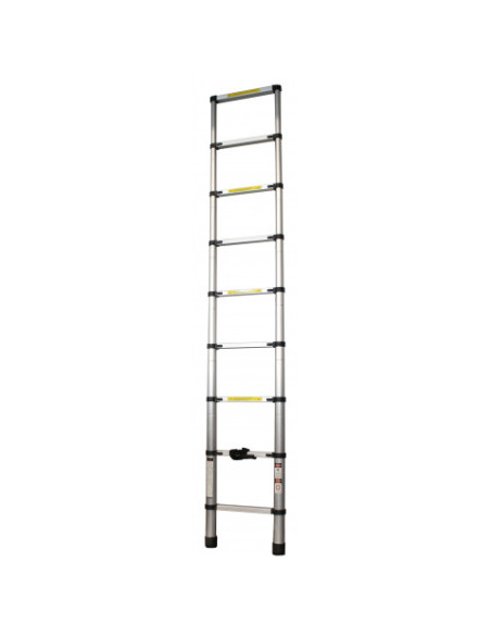 ESCALERA EXTENSIBLE ALUMINIO 8 PELDAÑOS 2.6 METROS MADER