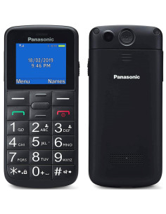 Panasonic KX-TU110 EXB Móvil para Mayores Botón SOS 1.77" DS Negro