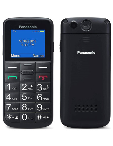 Panasonic KX-TU110 EXB Móvil para Mayores Botón SOS 1.77" DS Negro