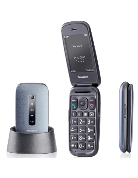 Panasonic KX-TU550EXC Móvil Senior con Base 4G Azul