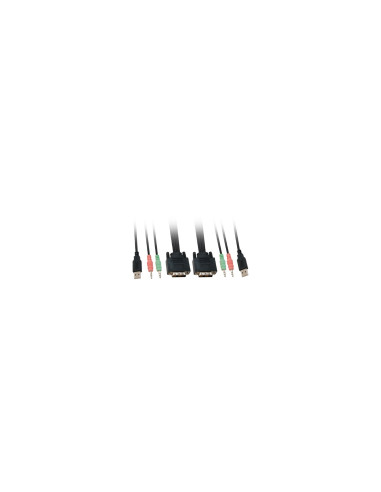 CABLE CONMUTADOR LEVEL ONE V/T/M DVII USB CON AUDIO CABLES INCLUIDOS