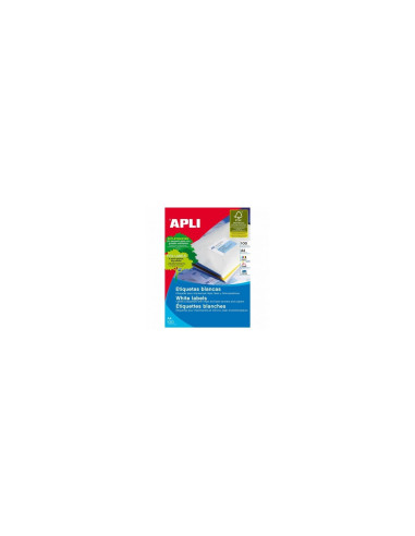 ETIQUETAS AUTOADHESIVAS APLI PARA IMPRESORAS INKJET LASER Y FOTOCOPIADORAS BLANCO 01285