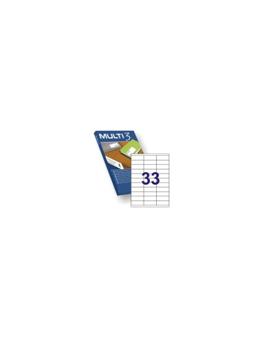 ETIQUETAS ADHESIVAS APLI MULTI3 70X25.4MM CANTOS RECTOS 100 HOJAS 04702