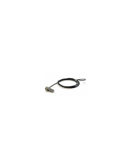 CABLE DE SEGURIDAD PORTATIL EQUIP LIFE POR COMBINACION 1.8M NEGRO