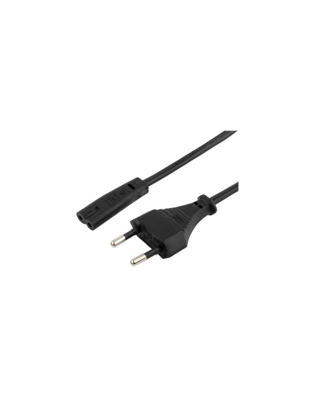 Gembird PC-184/2 cable de alimentación Negro 1,8 m Enchufe tipo C C8 acoplador