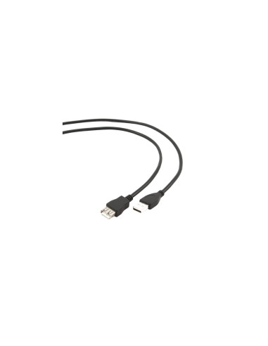 CABLE EXTENSOR GEMBIRD USB 2.0 TIPO-A MACHO A USB TIPO-A HEMBRA 4.5M NEGRO CCP-USB2-AMAF-15C