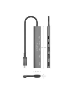 DOCKING USB-C AISENS HDMI 4K/2XUSB/USB-C/R/USB-C PD