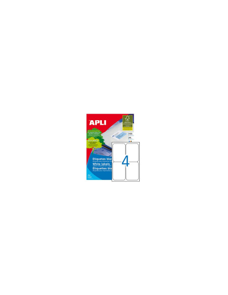 Apli Etiquetas adhesivas 100 hojas blanco