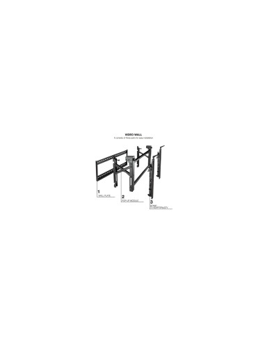TooQ Soporte Video Wall de Pared para Pantalla 45”- 70”, Negro