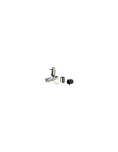 Equip 121172 conector RJ-45 Negro, Acero inoxidable