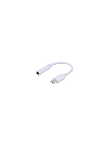 Savio AK-35 mobile phone cable White 0.12 m USB C 3.5mm cable de teléfono móvil Blanco 0,12 m 3,5mm