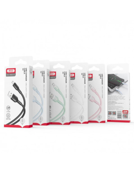 CABLE NB212 SILICONA USB - TIPO C | 2.1A | 1 MTR | NEGRO XO