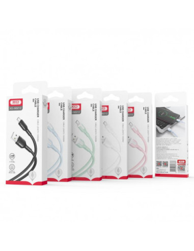 CABLE NB212 SILICONA USB - TIPO C | 2.1A | 1 MTR | BLANCO XO
