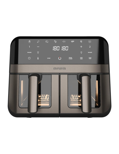 Aiwa AFR-9000 Doble 9 L Independiente 2400 W Freidora de aire caliente Negro