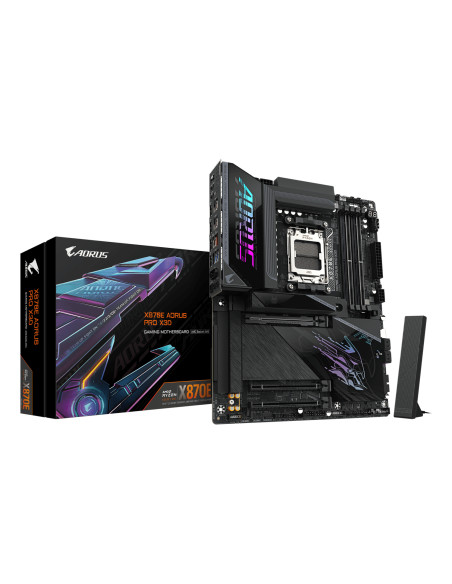 GIGABYTE X870E AORUS PRO X3D Placa Base - Compatible con procesadores