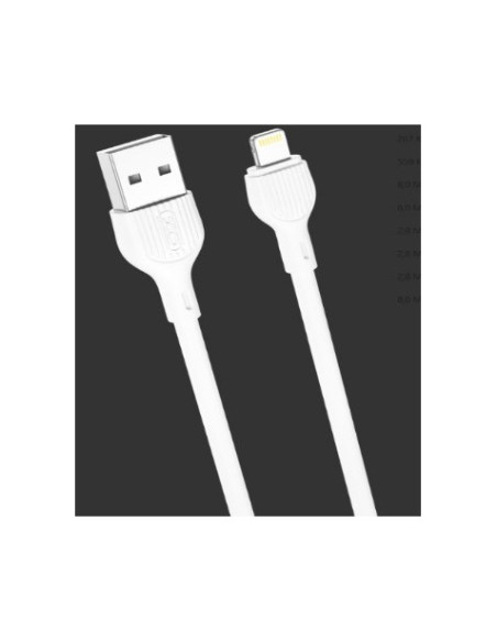 CABLE 2.1A USB A LIGTHNING 2 METROS BLANCO NB200 XO