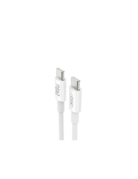 CABLE DE CARGA TIPO C TIPO C 240W BLANCO XO