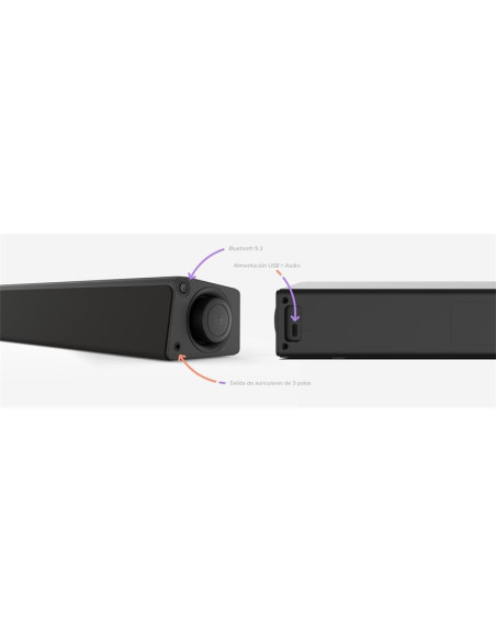 BARRA DE SONIDO CREATIVE STAGE SE MINI WIRELESS BT 5.3 AUX USB-C 24W