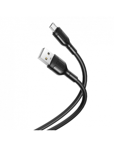 CABLE NB212 SILICONA USB - MICRO USB | 2.1A | 1 MTR | NEGRO XO