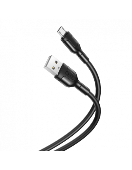 CABLE NB212 SILICONA USB - MICRO USB | 2.1A | 1 MTR | NEGRO XO