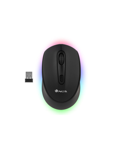 Ratón NGS SMOG-RB Ambidextro RF inalámbrica + Bluetooth Í“ptico 2400