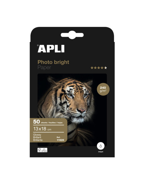 APLI 11926 papel fotográfico Blanco Brillo