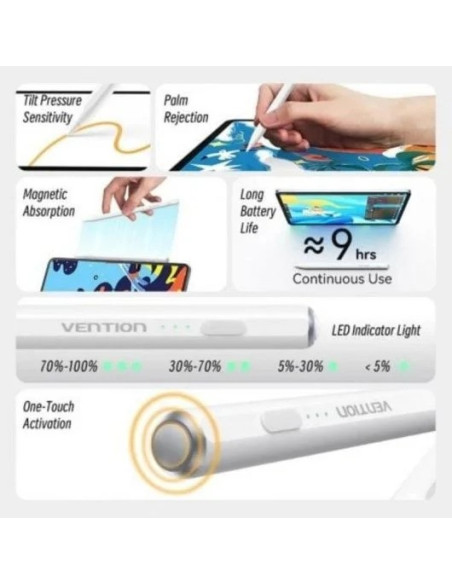 STYLUS PEN VENTION APPLE ALUMINIO WHITE