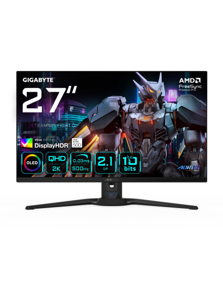 GIGABYTE AORUS FO27Q5P Monitor Gaming OLED QHD – 2560 x 1440, 500Hz,