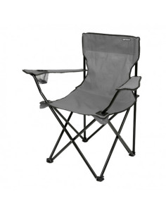 SILLA PLEGABLE DE CAMPING CON POSAVASOS GRIS SUNGARDEN
