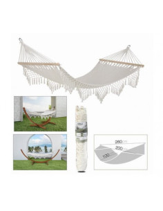HAMACA DE MACRAME BLANCO 100X200