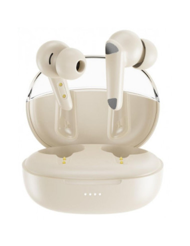 AURICULARES BLUETOOTH TWS CON DOBLE MICRO Y CANCELACION DE RUIDO G22 BEIGE