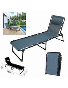 TUMBONA AZUL OSCURA PLEGABLE 188X55X30