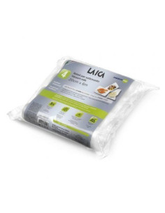 PACK 4 ROLLO PARA ENVASAR AL VACIO 20CM X 600CM LAICA