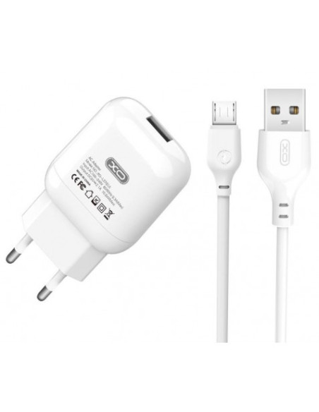PACK CARGADOR CORRIENTE L37 2.1A + CABLE MICRO USB XO
