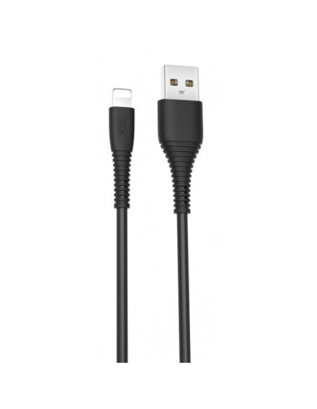 CABLE NB156 SILICONA USB - LIGHTNING | 2.4A | 1 MTR | NEGRO XO