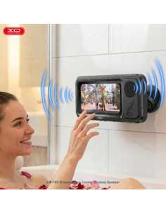 SOPORTE CON ALTAVOZ IMPERMEABLE PARA LA DUCHA