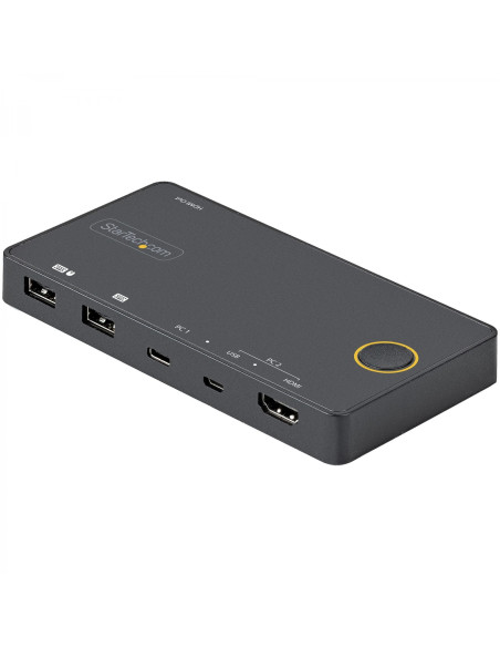StarTech.com Switch Conmutador de 2 Puertos HÍ­brido USB-A HDMI y