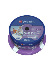 Verbatim 43667 DVD en blanco 8,5 GB DVD+R DL 25 pieza(s)