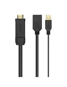 CABLE CONVERSOR 4K AISENS HDMI/MACHO - DISPLAYPORT/HEMBRA 10W 10CM BLACK