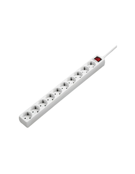 Hama 00137234 limitador de tensión Blanco 10 salidas AC 230 V 3 m
