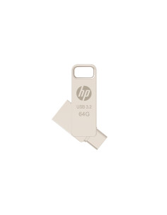 PNY HP x206C unidad flash USB 64 GB USB Type-A / USB Type-C 3.2 Gen 1 (3.1 Gen 1) Plata