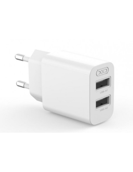 CARGADOR DOBLE PUERTO USB CARGA RAPIDA 10W L109 XO