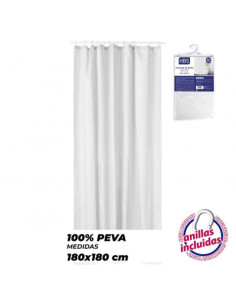 CORTINA DE BAÑO 180X180 BLANCA HBS