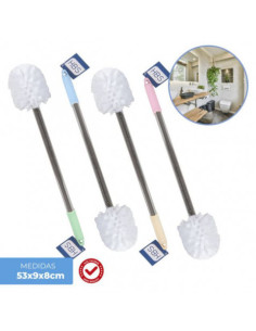 ESCOBILLA DE BAÑO ACERO INOX CON MANGO COLORES