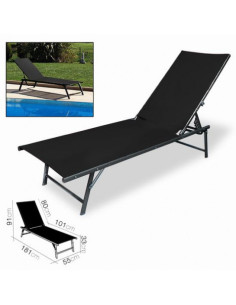 TUMBONA MARE NEGRA 181X55XH91CM