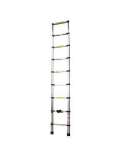 ESCALERA EXTENSIBLE ALUMINIO 8 PELDAÑOS 2.6 METROS MADER