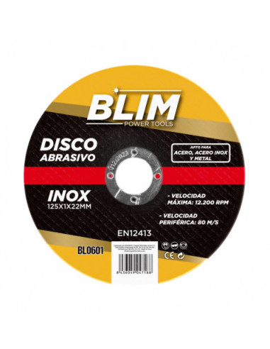 DISCO ABRASIVO INOX 125X1X22MM BLIM
