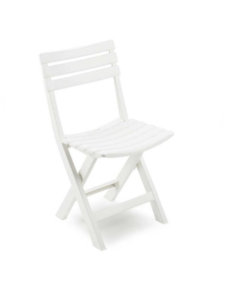 SILLA PLEGABLE DE RESINA BIRKI BLANCA 44X41X78CM