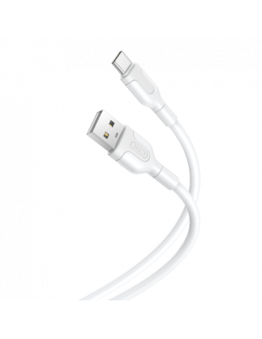 CABLE NB212 SILICONA USB - TIPO C | 2.1A | 1 MTR | BLANCO XO